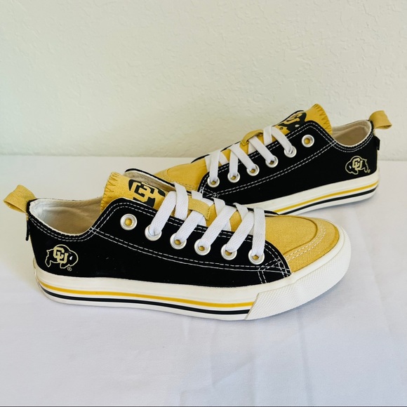 SKICKS Shoes - NWOB SKICKS Colorado Buffaloes Woman's Low Top Sneakers Black and Gold Size 7